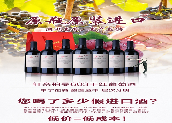 轩奈603西拉干红葡萄酒